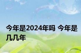 今年是2024年吗 今年是几几年 