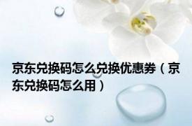 京东兑换码怎么兑换优惠券（京东兑换码怎么用）