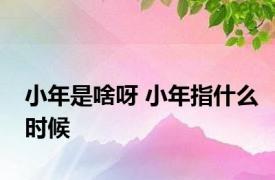 小年是啥呀 小年指什么时候