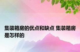 集装箱房的优点和缺点 集装箱房是怎样的