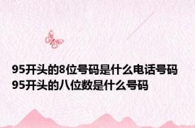 95开头的8位号码是什么电话号码 95开头的八位数是什么号码