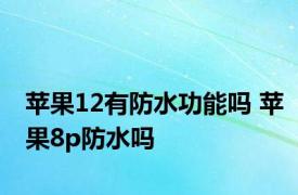 苹果12有防水功能吗 苹果8p防水吗