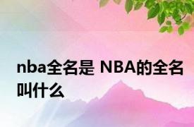 nba全名是 NBA的全名叫什么