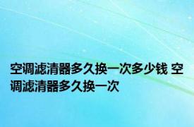 空调滤清器多久换一次多少钱 空调滤清器多久换一次 