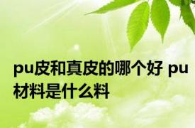 pu皮和真皮的哪个好 pu材料是什么料