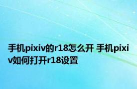 手机pixiv的r18怎么开 手机pixiv如何打开r18设置