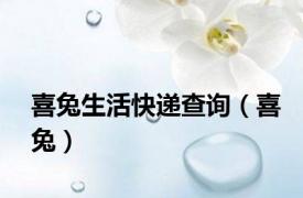 喜兔生活快递查询（喜兔）