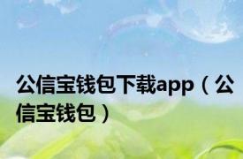 公信宝钱包下载app（公信宝钱包）