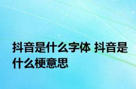 抖音是什么字体 抖音是什么梗意思