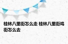 桂林八里街怎么走 桂林八里街鸡街怎么去 