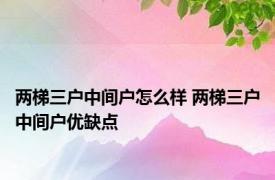 两梯三户中间户怎么样 两梯三户中间户优缺点 