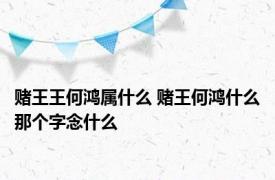 赌王王何鸿属什么 赌王何鸿什么那个字念什么