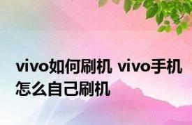 vivo如何刷机 vivo手机怎么自己刷机