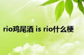 rio鸡尾酒 is rio什么梗