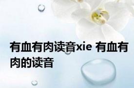 有血有肉读音xie 有血有肉的读音 