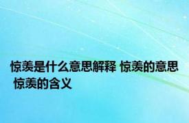 惊羡是什么意思解释 惊羡的意思 惊羡的含义