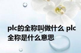 plc的全称叫做什么 plc全称是什么意思