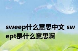 sweep什么意思中文 swept是什么意思啊 