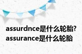 assurdnce是什么轮胎? assurance是什么轮胎