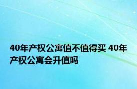 40年产权公寓值不值得买 40年产权公寓会升值吗 