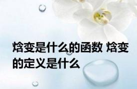 焓变是什么的函数 焓变的定义是什么