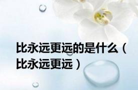 比永远更远的是什么（比永远更远）