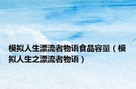 模拟人生漂流者物语食品容量（模拟人生之漂流者物语）