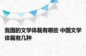 我国的文学体裁有哪些 中国文学体裁有几种