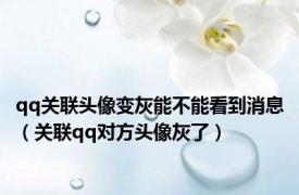 qq关联头像变灰能不能看到消息（关联qq对方头像灰了）