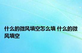 什么的微风填空怎么填 什么的微风填空 