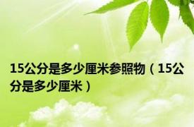 15公分是多少厘米参照物（15公分是多少厘米）