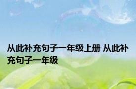 从此补充句子一年级上册 从此补充句子一年级 