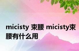 micisty 束腰 micisty束腰有什么用