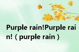 Purple rain!Purple rain!（purple rain）