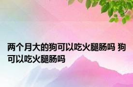 两个月大的狗可以吃火腿肠吗 狗可以吃火腿肠吗