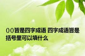 ()()皆是四字成语 四字成语皆是括号里可以填什么