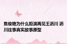 焦俊艳为什么拒演再见王沥川 沥川往事真实故事原型 