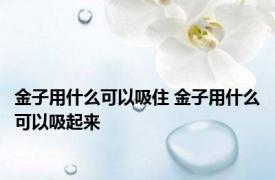 金子用什么可以吸住 金子用什么可以吸起来