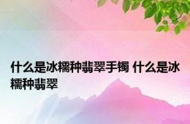 什么是冰糯种翡翠手镯 什么是冰糯种翡翠