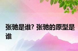 张驰是谁? 张驰的原型是谁