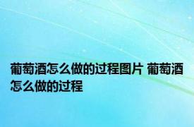 葡萄酒怎么做的过程图片 葡萄酒怎么做的过程 