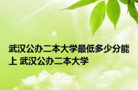 武汉公办二本大学最低多少分能上 武汉公办二本大学 