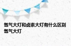 氙气大灯和卤素大灯有什么区别 氙气大灯 