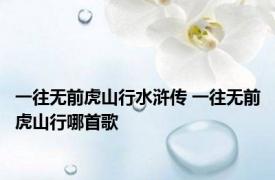 一往无前虎山行水浒传 一往无前虎山行哪首歌 