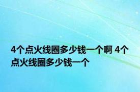 4个点火线圈多少钱一个啊 4个点火线圈多少钱一个 