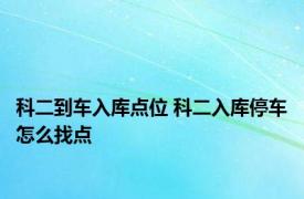 科二到车入库点位 科二入库停车怎么找点