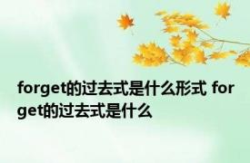 forget的过去式是什么形式 forget的过去式是什么