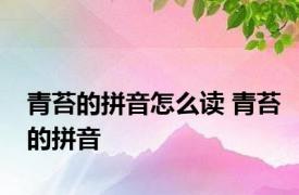 青苔的拼音怎么读 青苔的拼音 