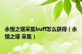 永恒之塔采集buff怎么获得（永恒之塔 采集）