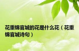 花重锦官城的花是什么花（花重锦官城诗句）